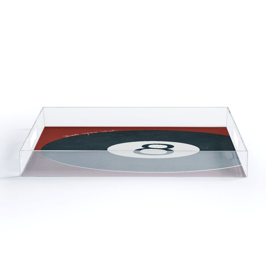 DENY Designs Vintage Games 8ball Acrylic Tray