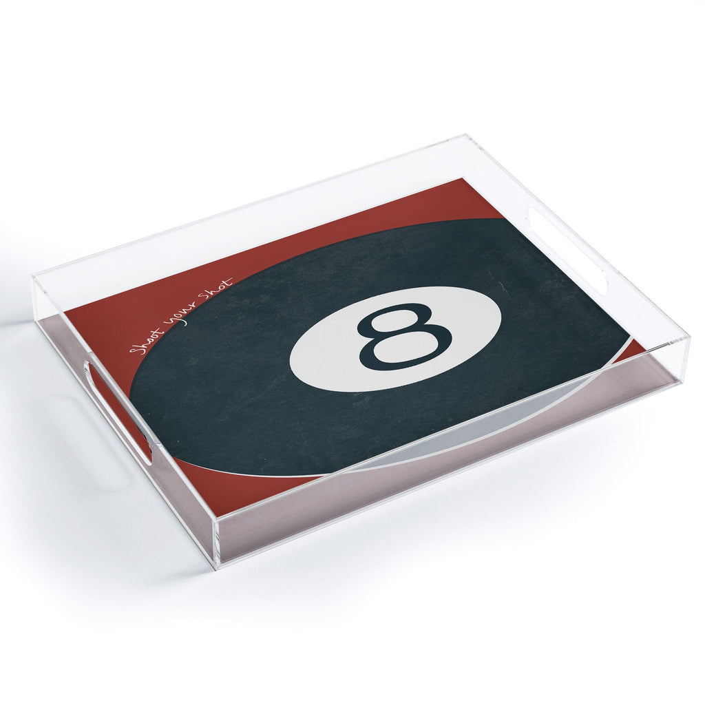 DENY Designs Vintage Games 8ball Acrylic Tray