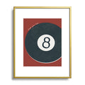 DENY Designs Vintage Games 8ball Metal Framed Art Print