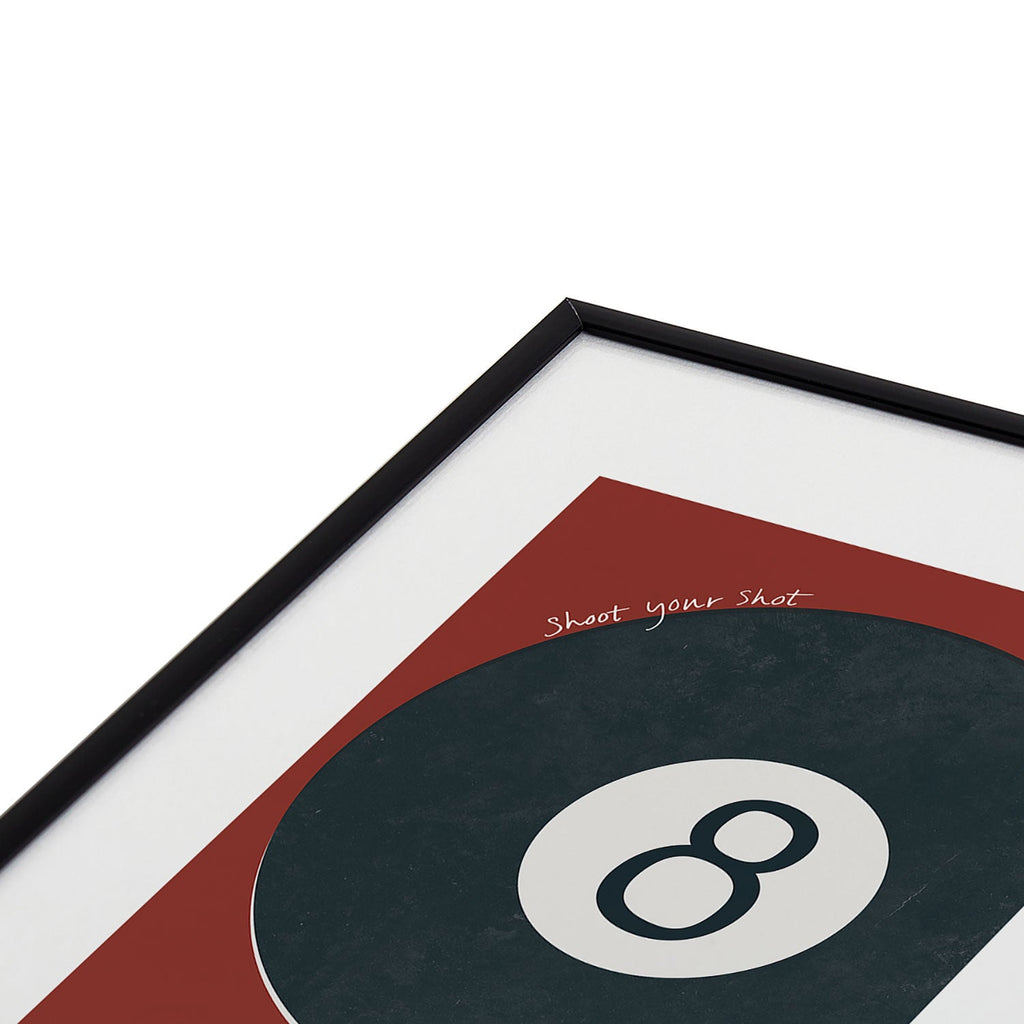 DENY Designs Vintage Games 8ball Metal Framed Art Print