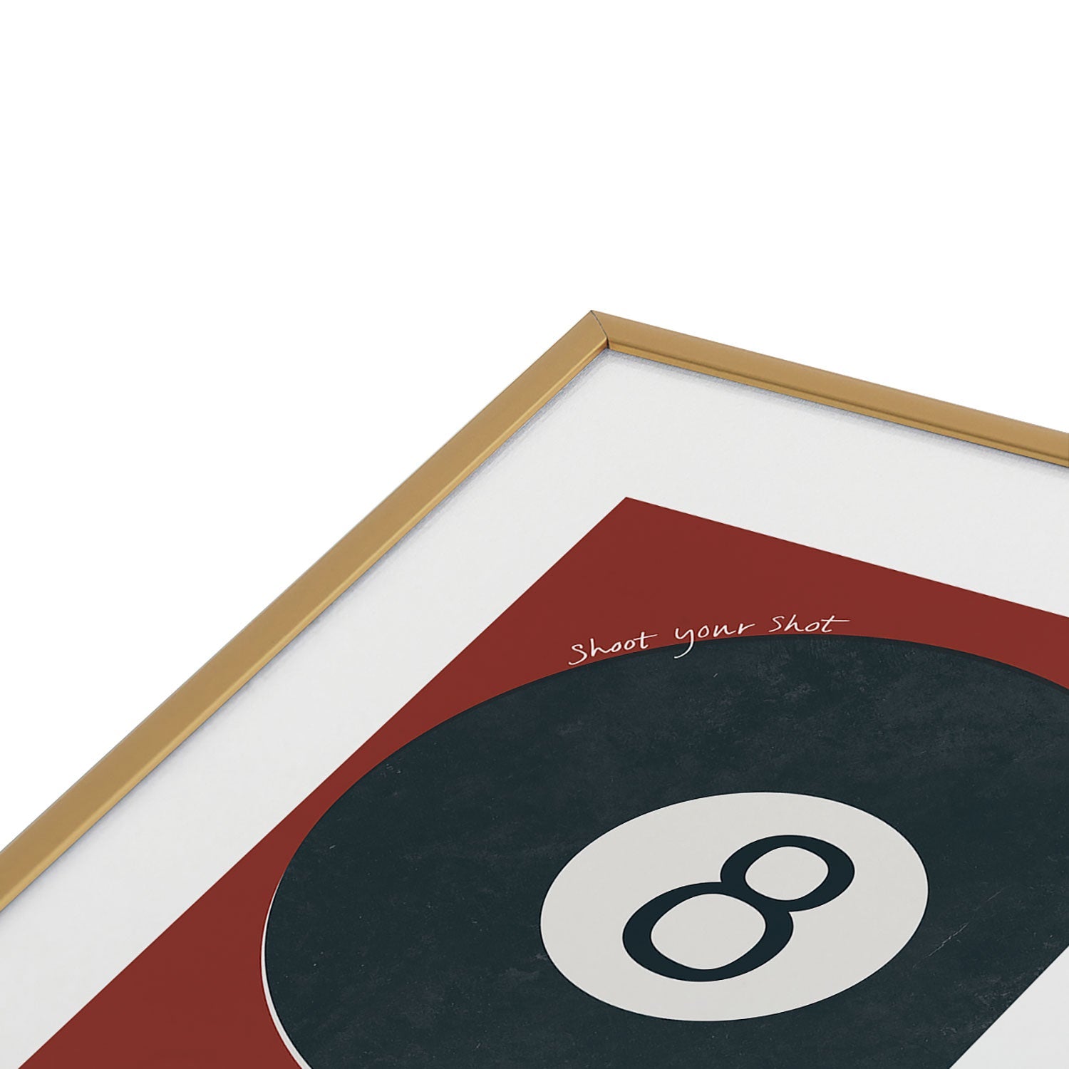 DENY Designs Vintage Games 8ball Metal Framed Art Print