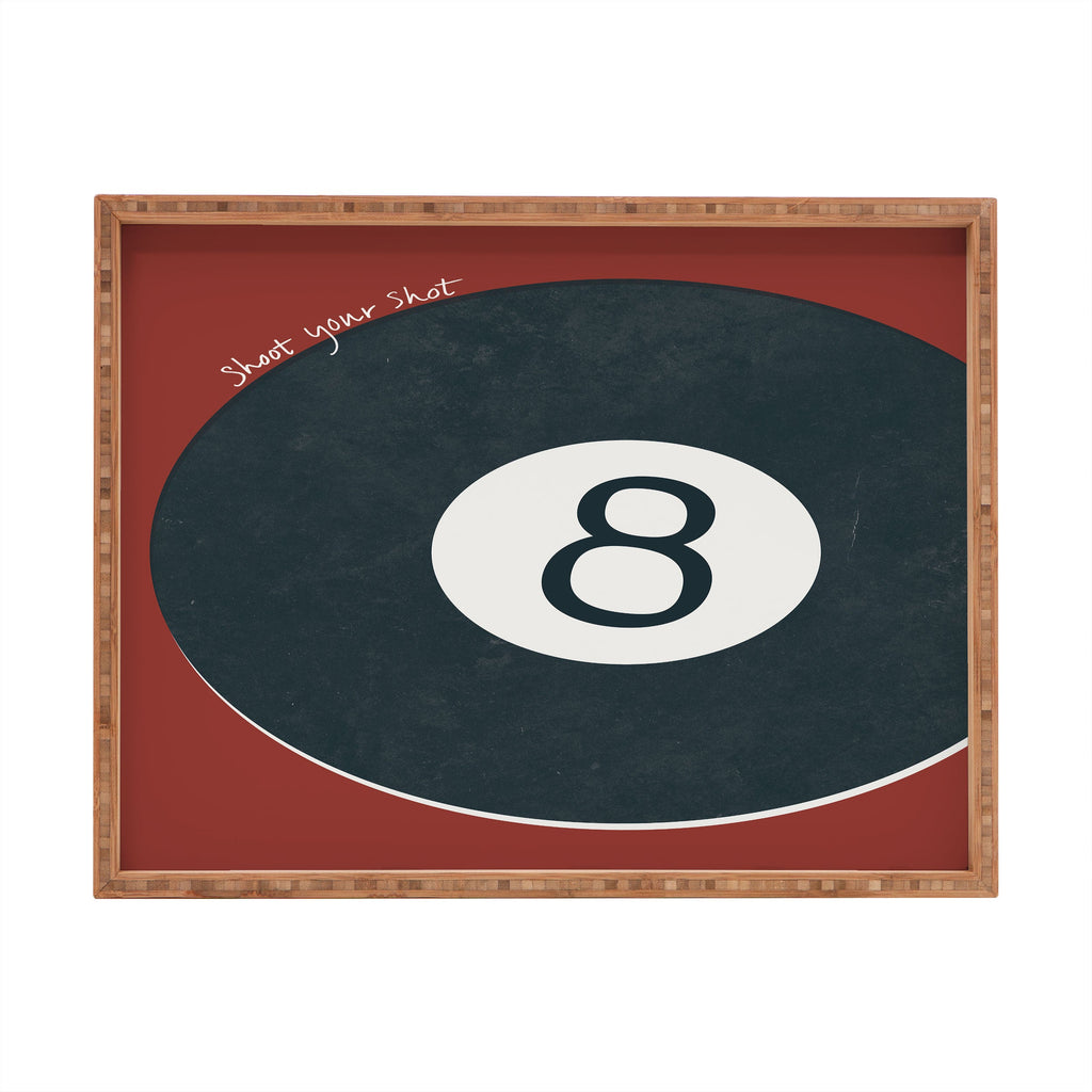 DENY Designs Vintage Games 8ball Rectangular Tray