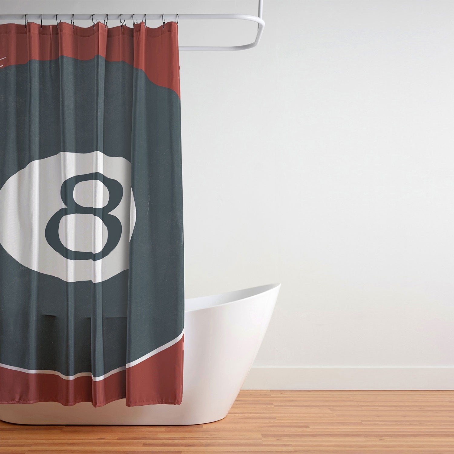 DENY Designs Vintage Games 8ball Shower Curtain