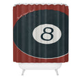 DENY Designs Vintage Games 8ball Shower Curtain