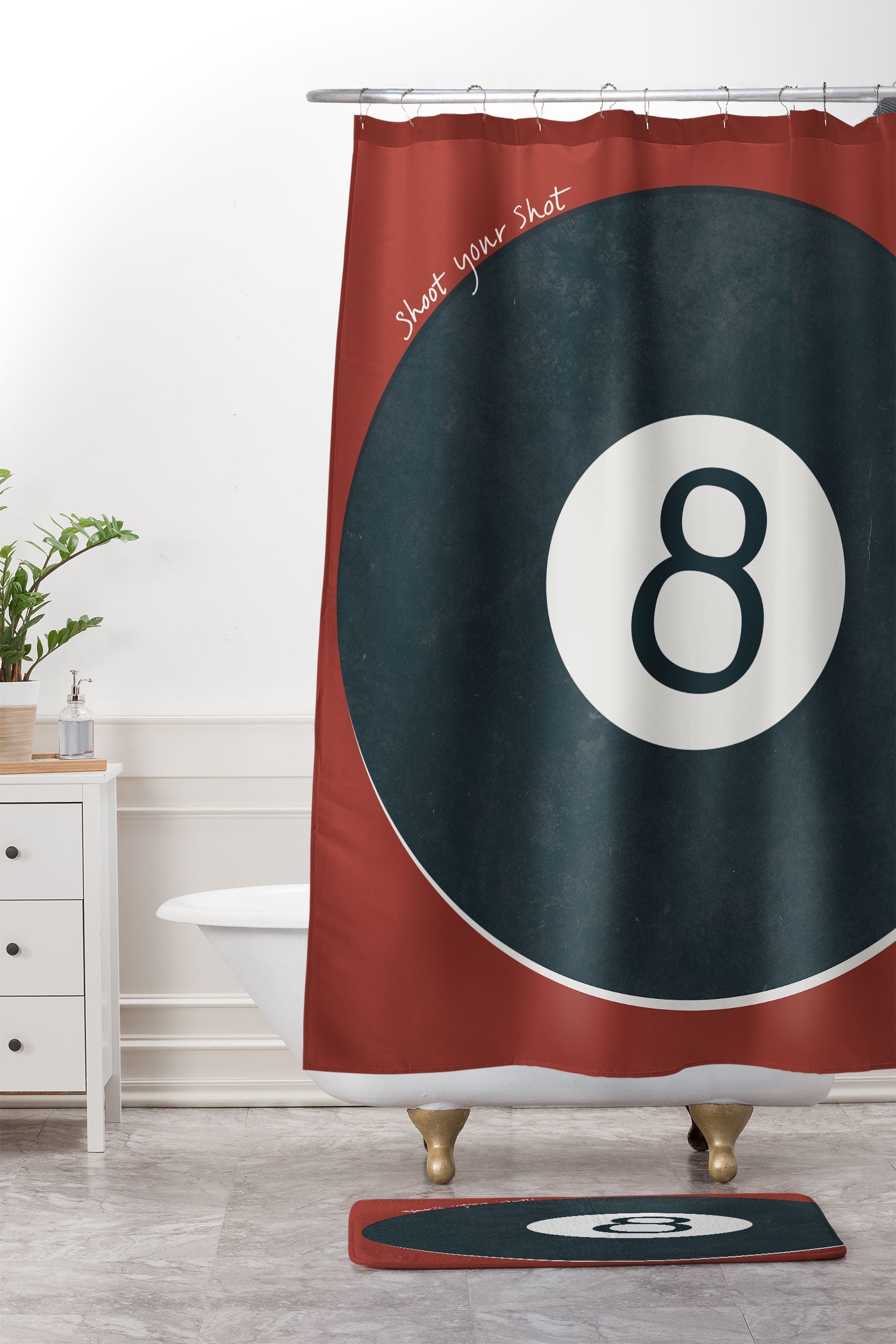 DENY Designs Vintage Games 8ball Memory Foam Bath Mat