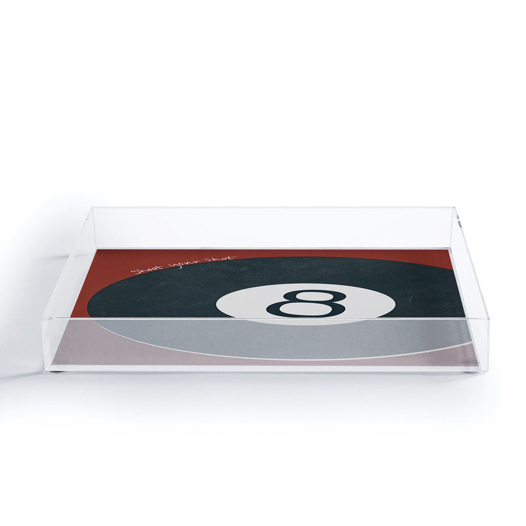DENY Designs Vintage Games 8ball Acrylic Tray