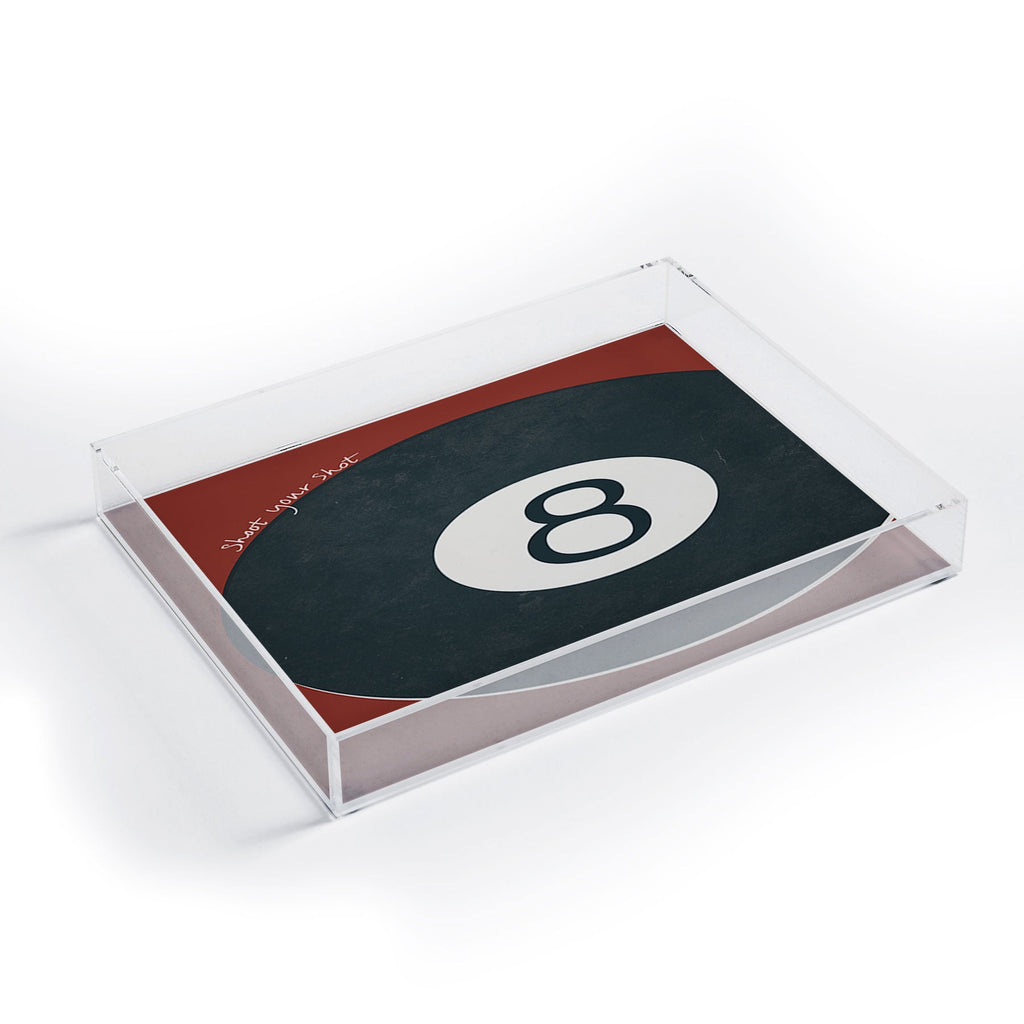 DENY Designs Vintage Games 8ball Acrylic Tray