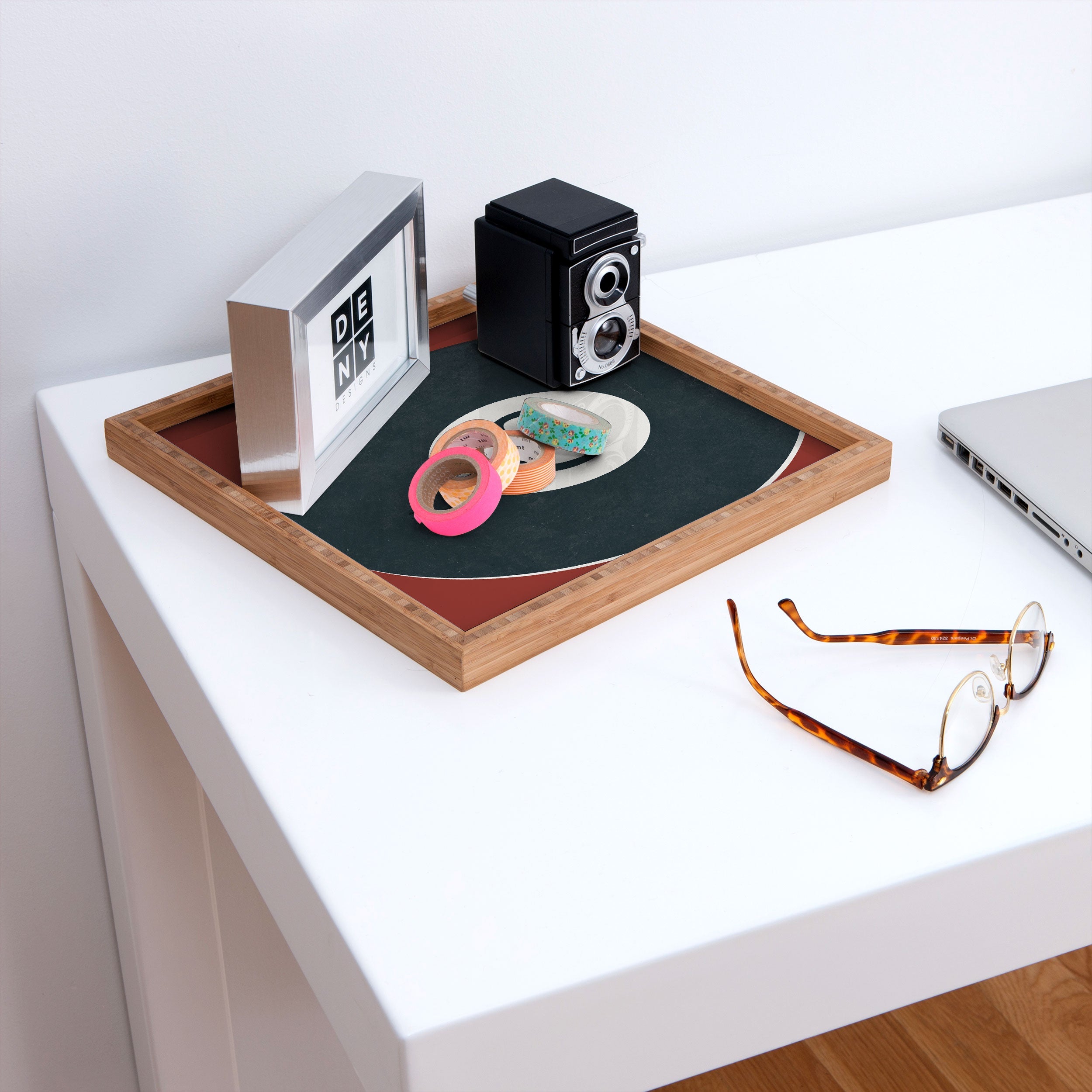 DENY Designs Vintage Games 8ball Square Tray