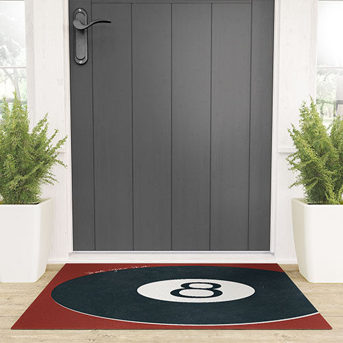 DENY Designs Vintage Games 8ball Welcome Mat