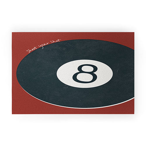 DENY Designs Vintage Games 8ball Welcome Mat