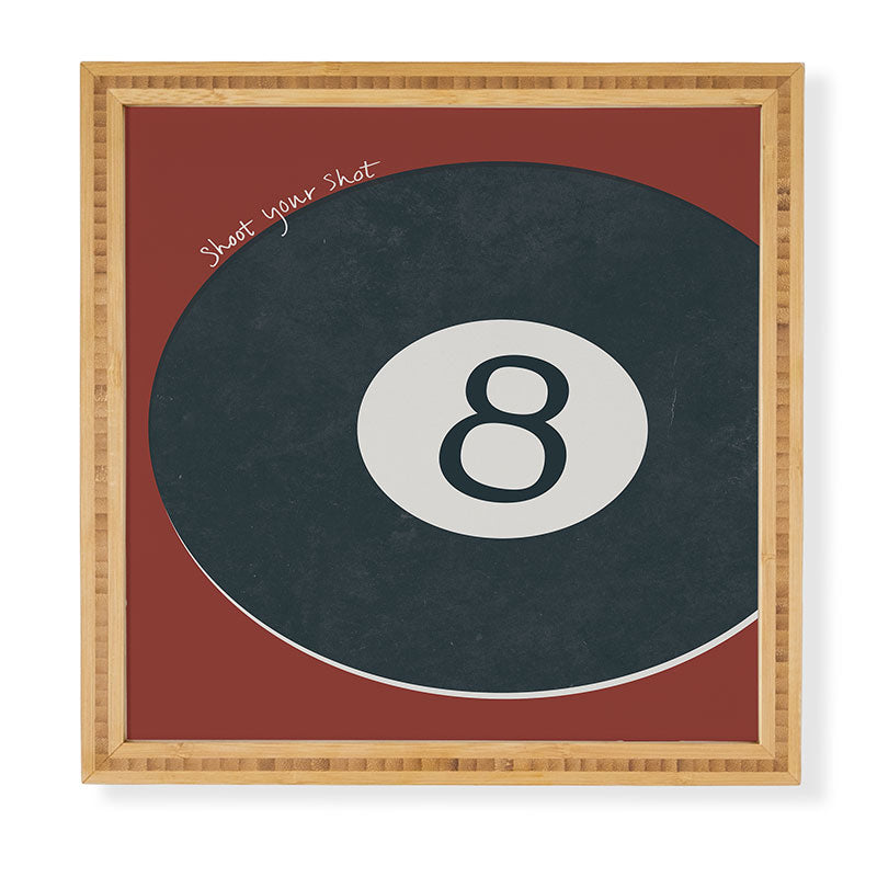 DENY Designs Vintage Games 8ball Framed Wall Art