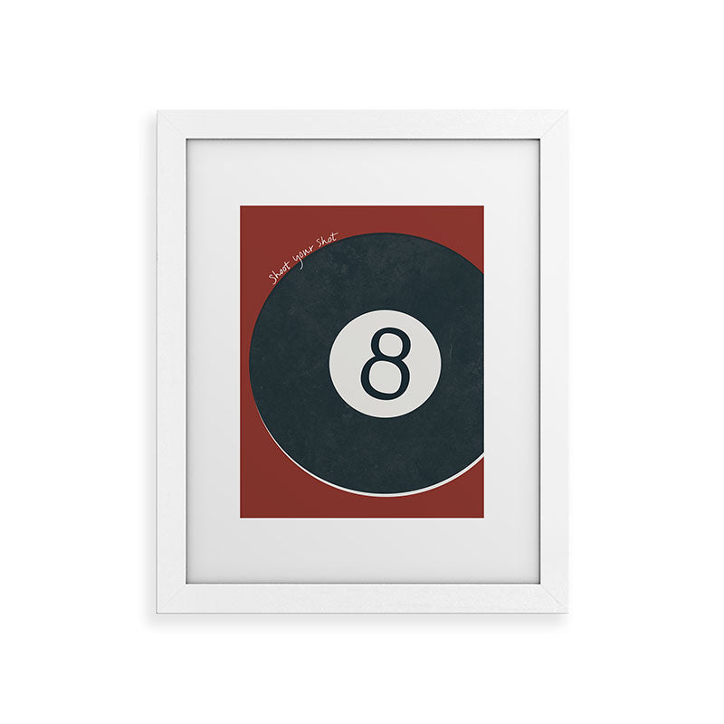 DENY Designs Vintage Games 8ball Framed Art Print