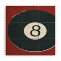 DENY Designs Vintage Games 8ball Wood Wall Mural