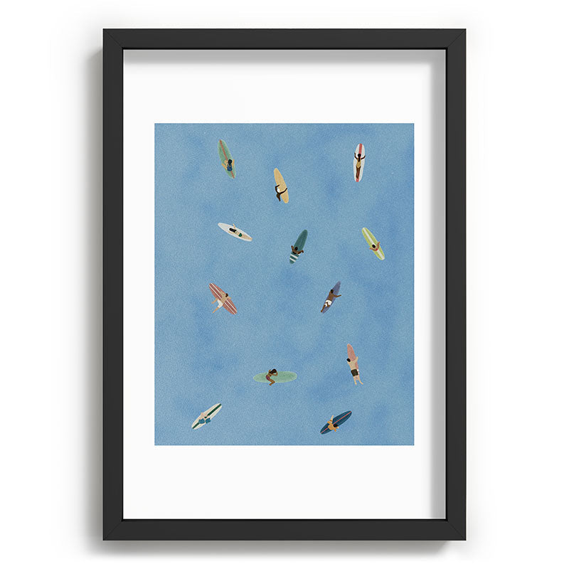 DENY Designs waiting wading surfers Recessed Framing Rectangle