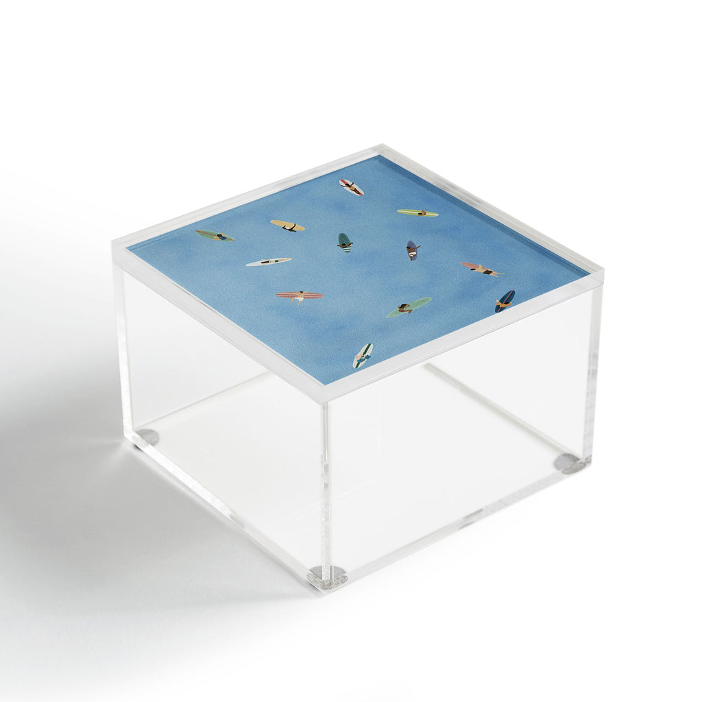 DENY Designs waiting wading surfers Acrylic Box