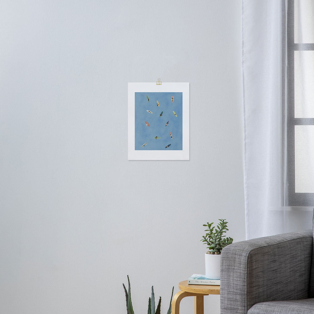 DENY Designs waiting wading surfers Art Print