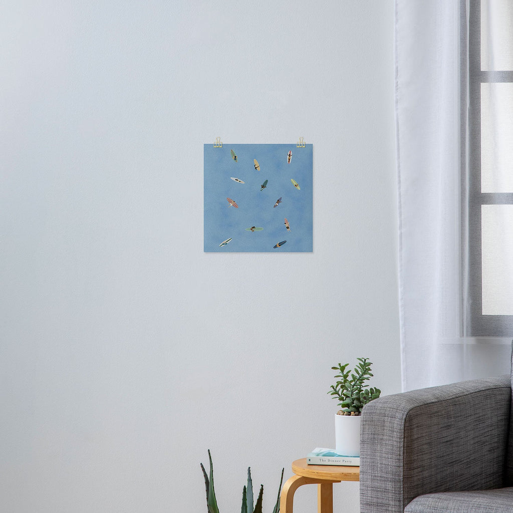 DENY Designs waiting wading surfers Art Print