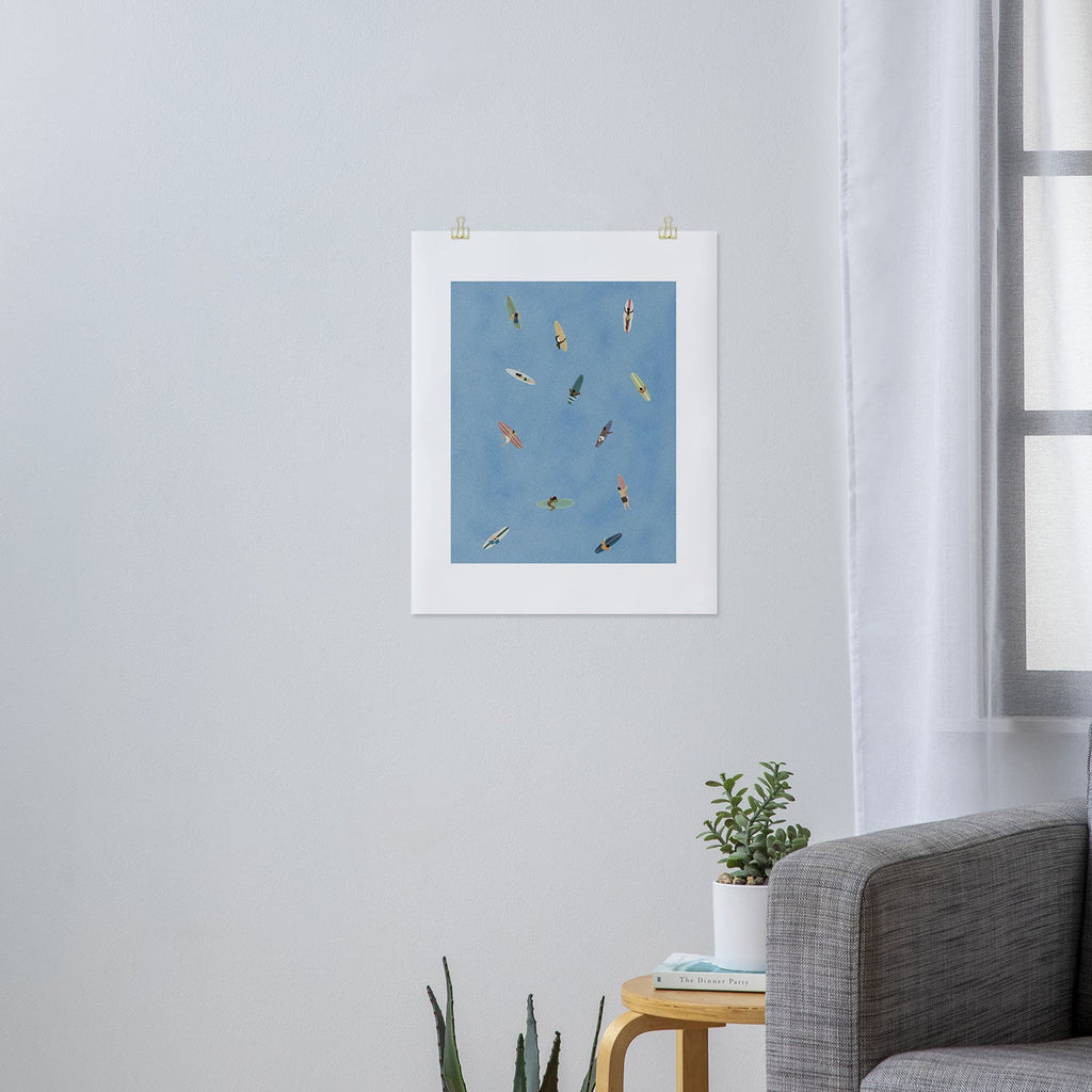 DENY Designs waiting wading surfers Art Print