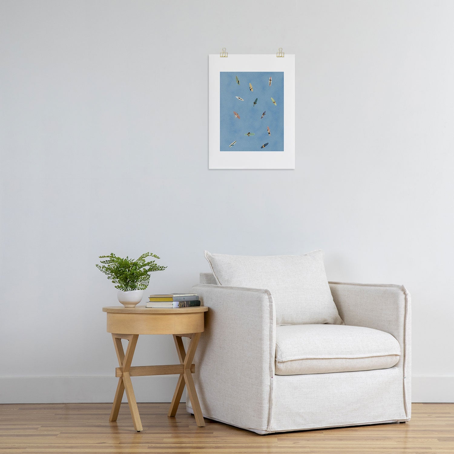 DENY Designs waiting wading surfers Art Print