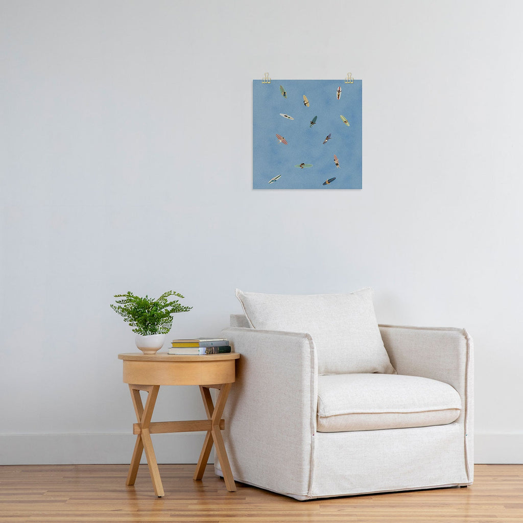 DENY Designs waiting wading surfers Art Print