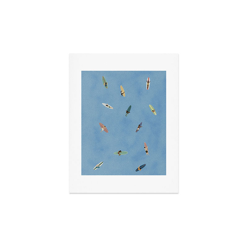 DENY Designs waiting wading surfers Art Print