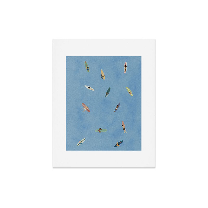 DENY Designs waiting wading surfers Art Print