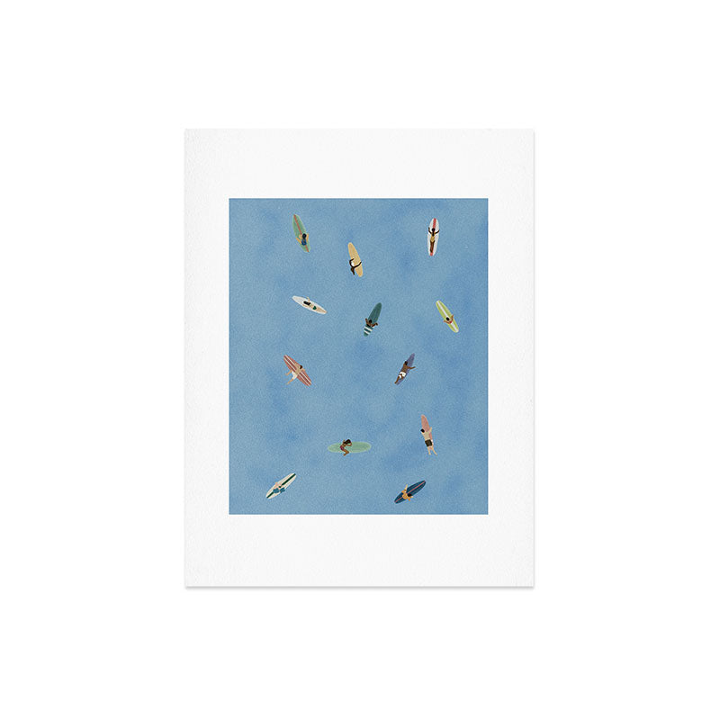 DENY Designs waiting wading surfers Art Print