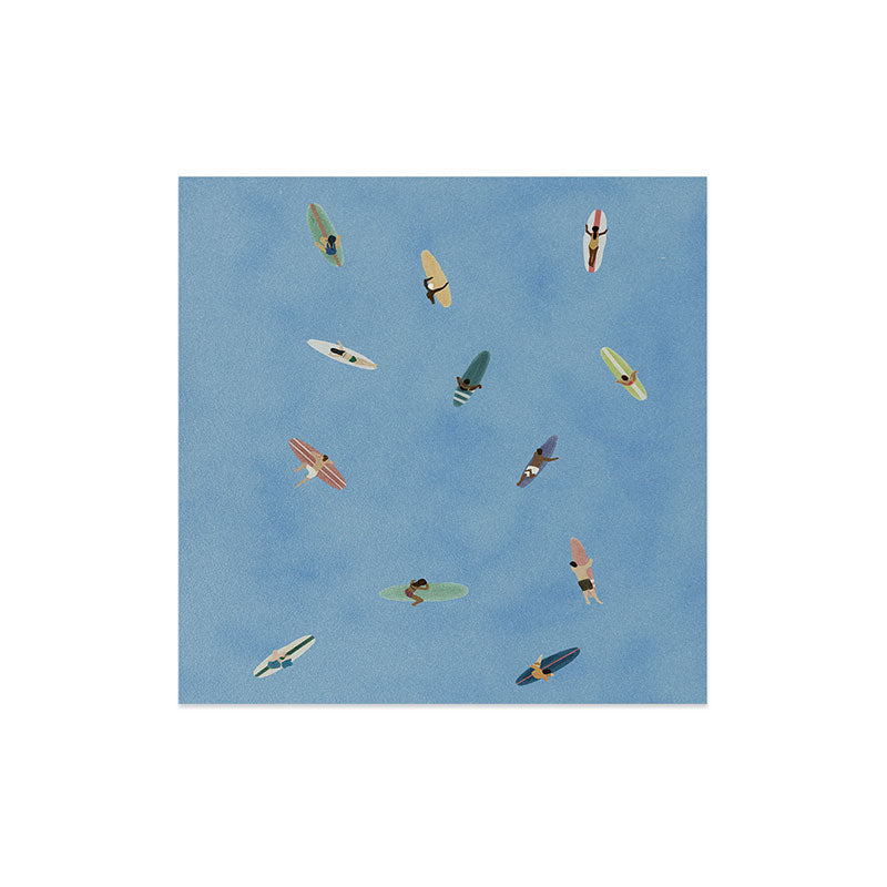 DENY Designs waiting wading surfers Art Print
