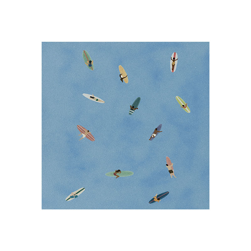 DENY Designs waiting wading surfers Art Print
