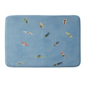 DENY Designs waiting wading surfers Memory Foam Bath Mat