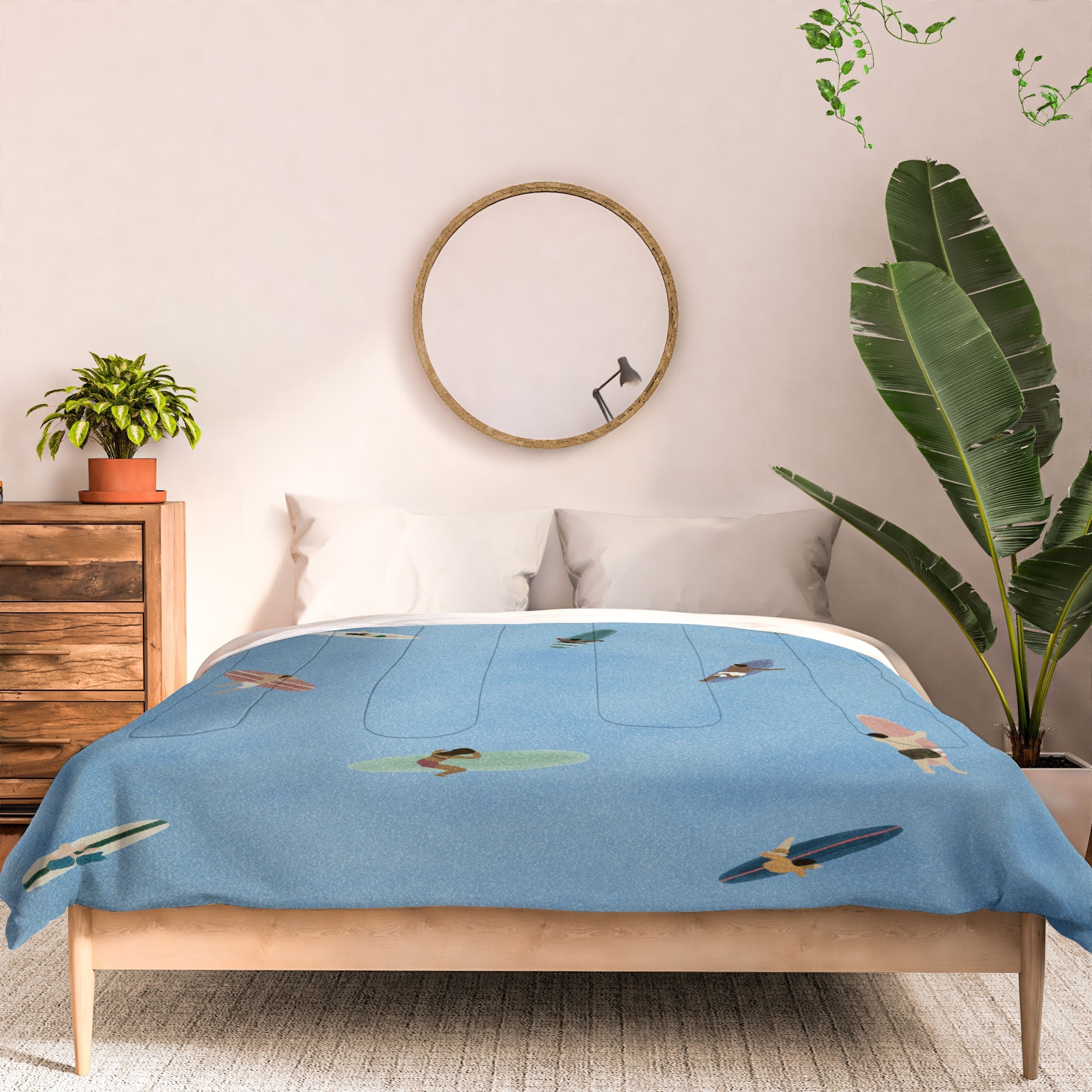 DENY Designs waiting wading surfers Comforter