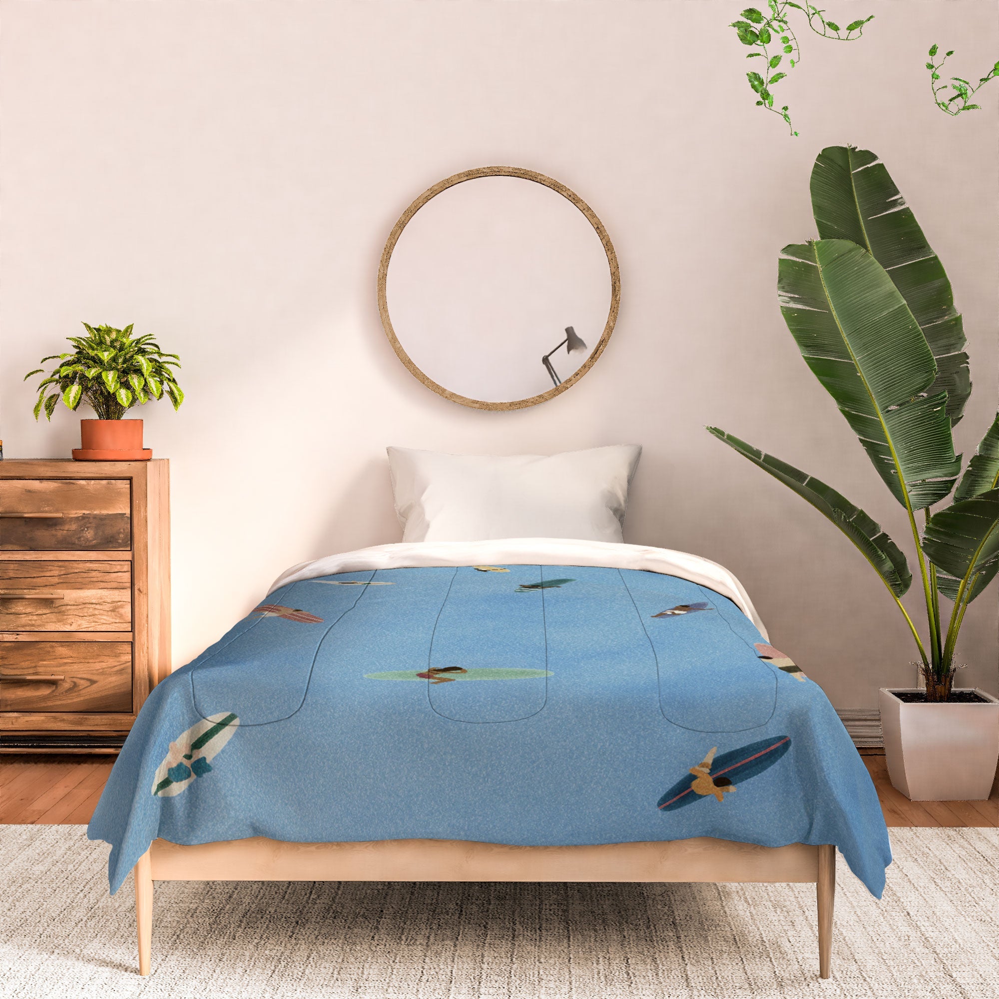 DENY Designs waiting wading surfers Comforter