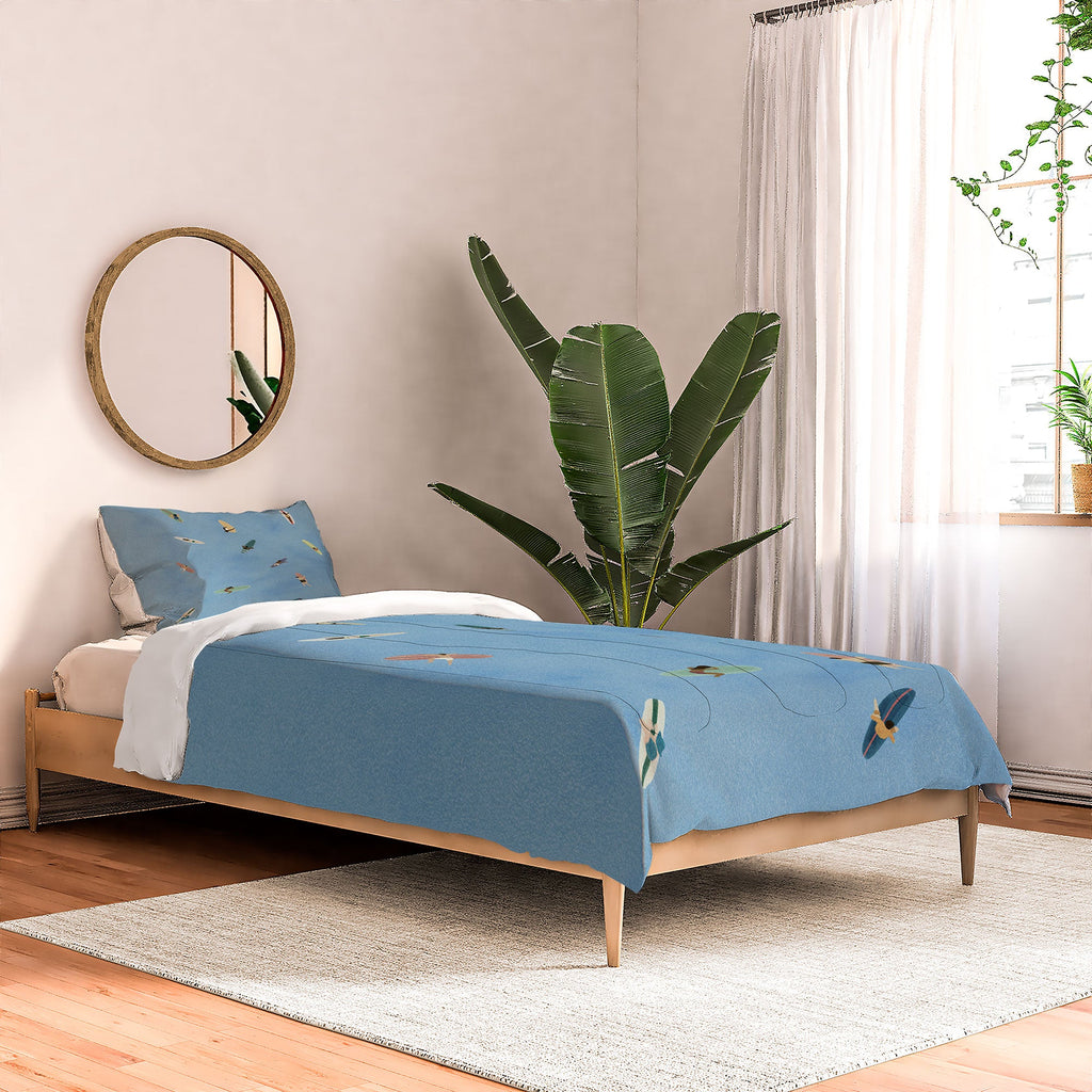 DENY Designs waiting wading surfers Comforter