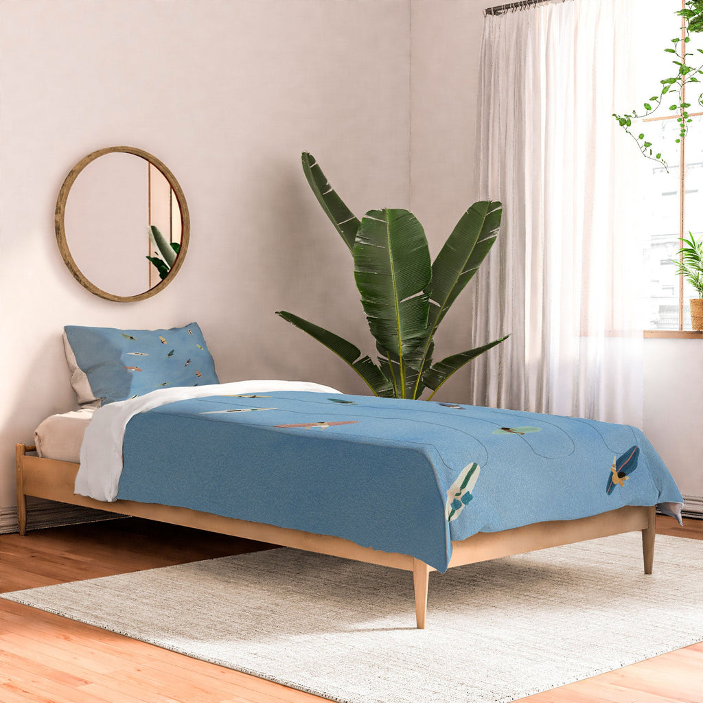 DENY Designs waiting wading surfers Comforter