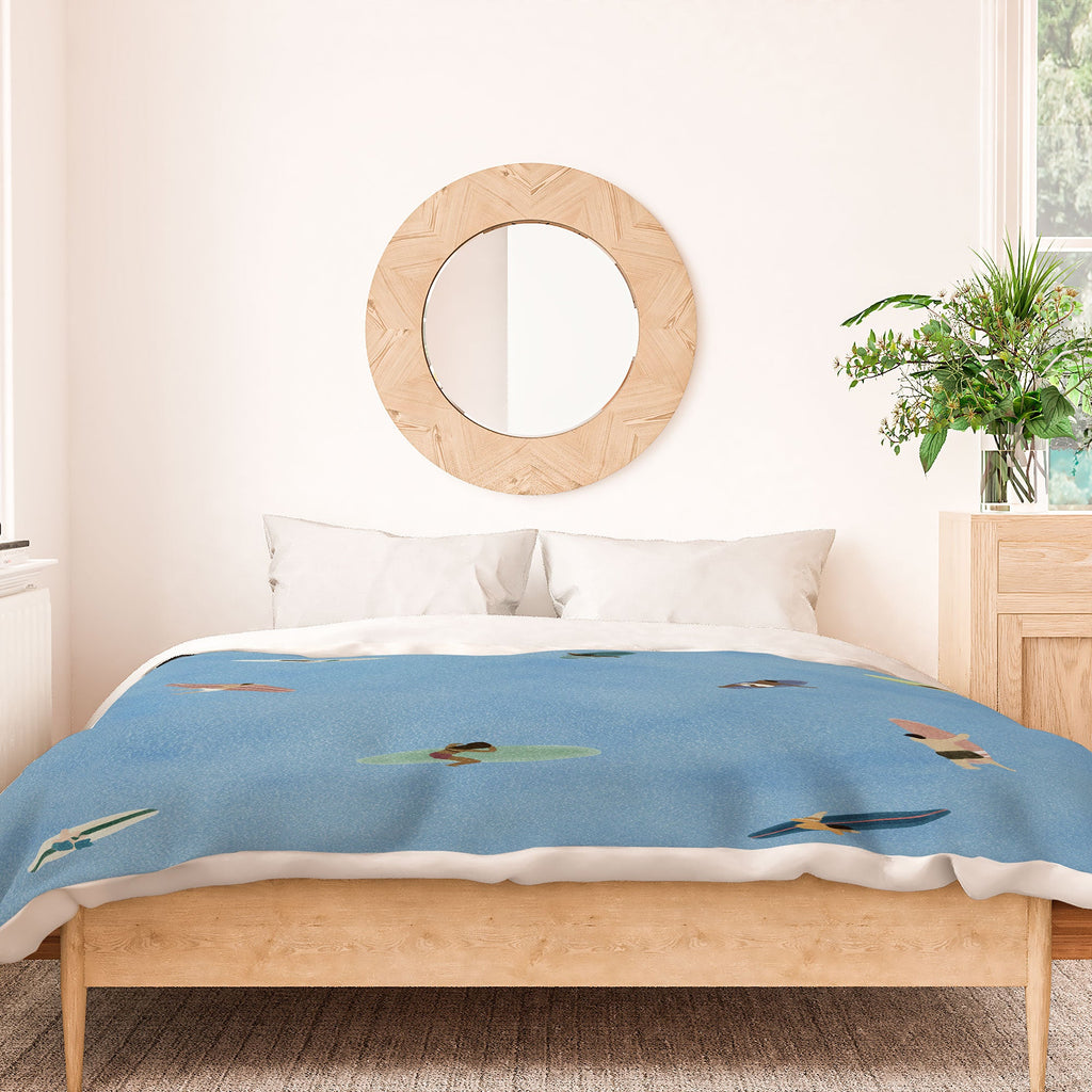 DENY Designs waiting wading surfers Duvet Cover