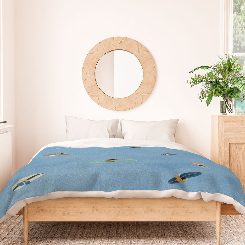DENY Designs waiting wading surfers Duvet Cover