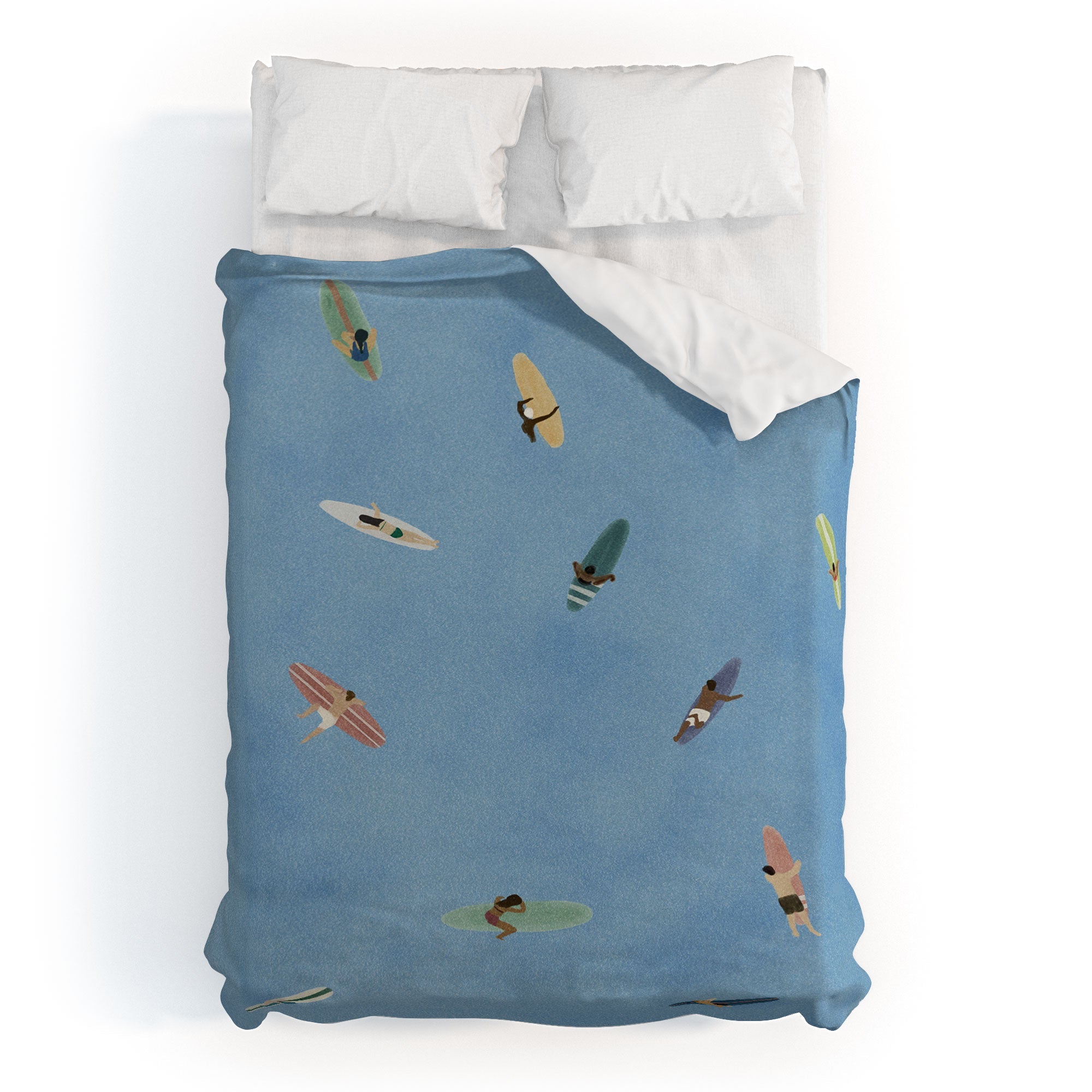 DENY Designs waiting wading surfers Duvet Cover