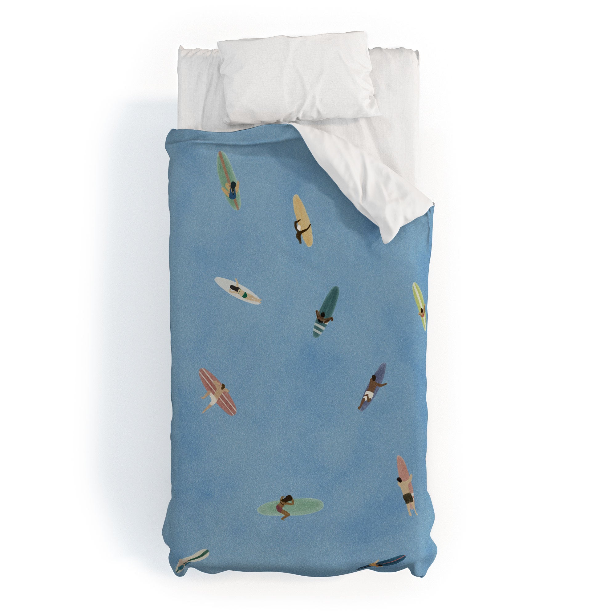 DENY Designs waiting wading surfers Duvet Cover