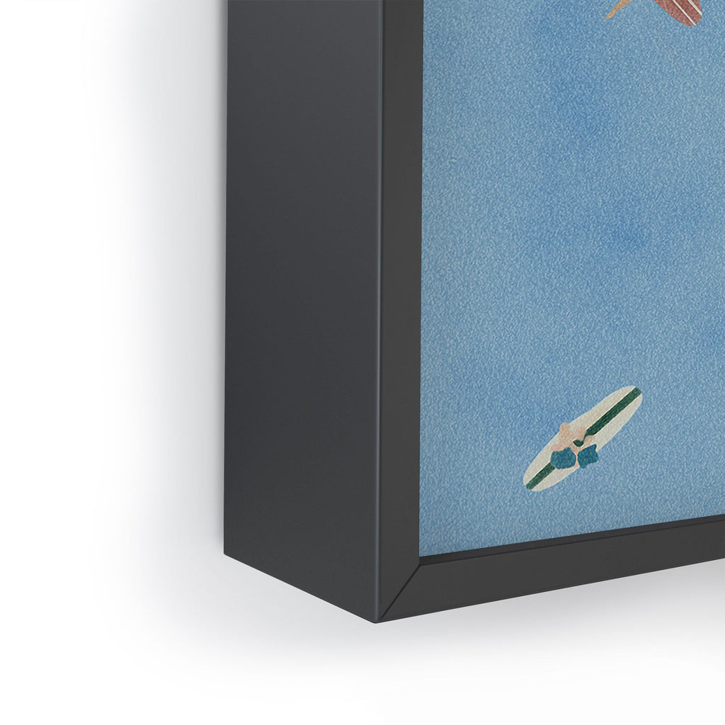 DENY Designs waiting wading surfers Framed Mini Art Print