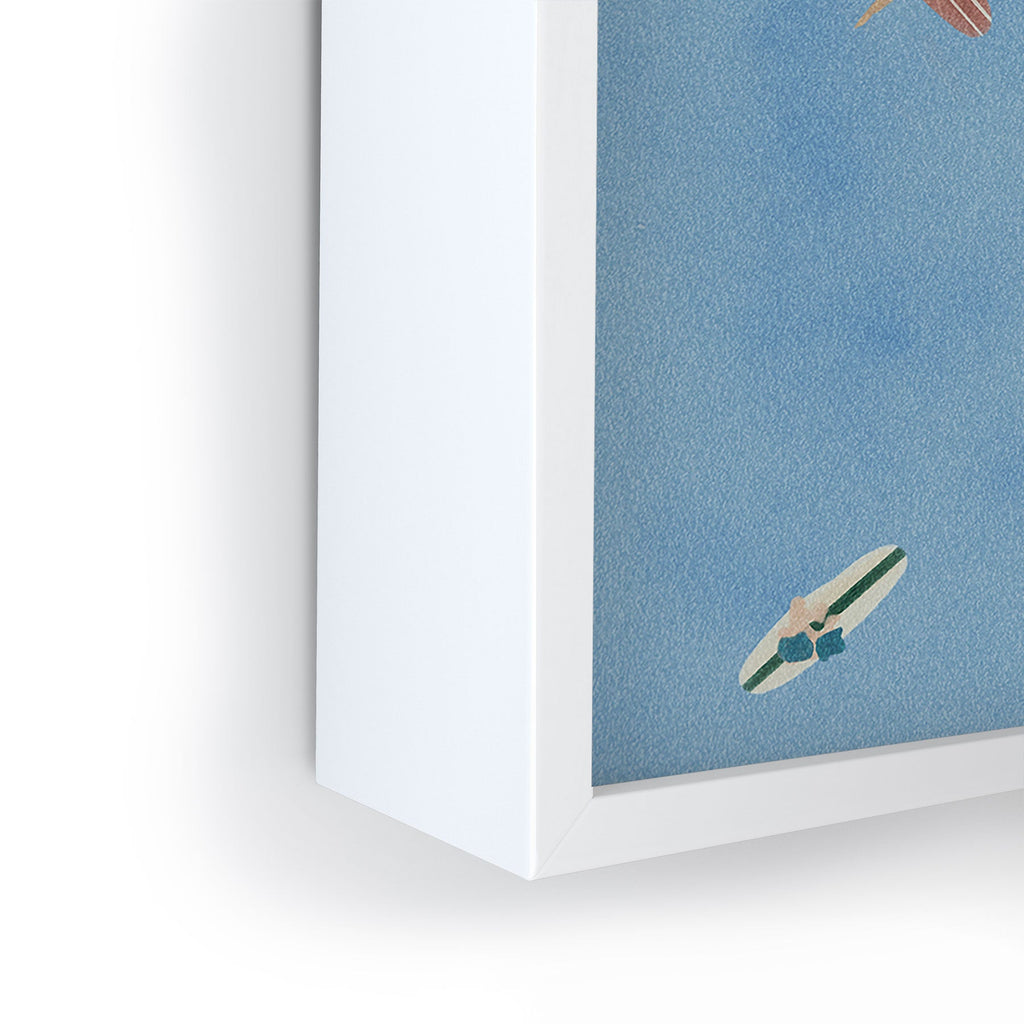 DENY Designs waiting wading surfers Framed Mini Art Print