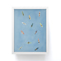DENY Designs waiting wading surfers Framed Mini Art Print