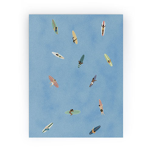 DENY Designs waiting wading surfers Mini Art Print