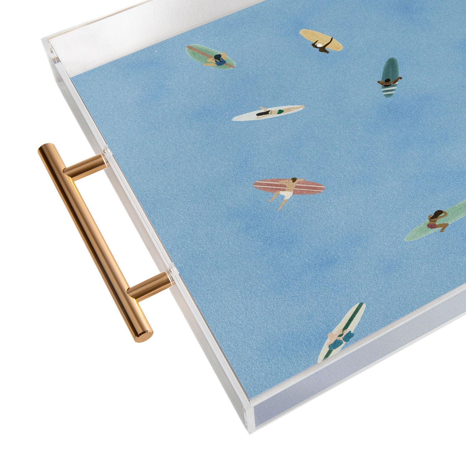 DENY Designs waiting wading surfers Acrylic Tray