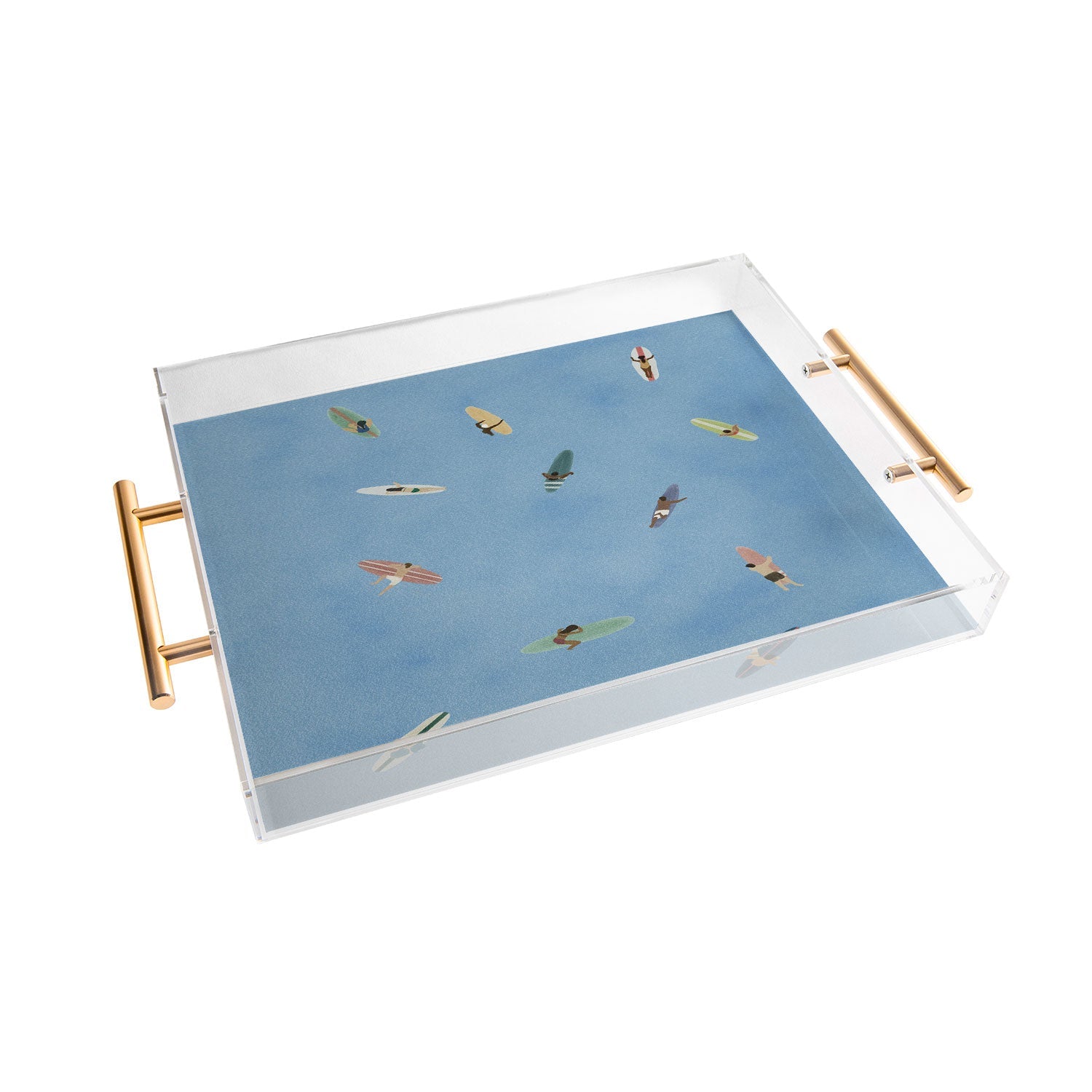 DENY Designs waiting wading surfers Acrylic Tray