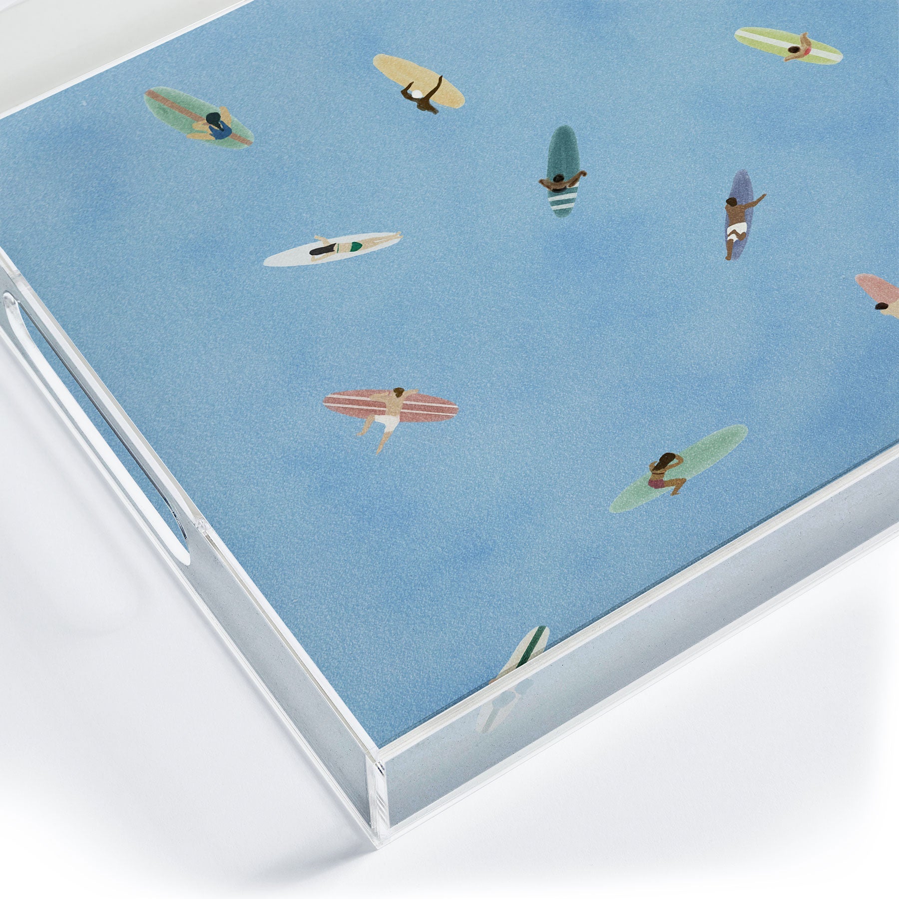 DENY Designs waiting wading surfers Acrylic Tray