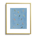 DENY Designs waiting wading surfers Metal Framed Art Print