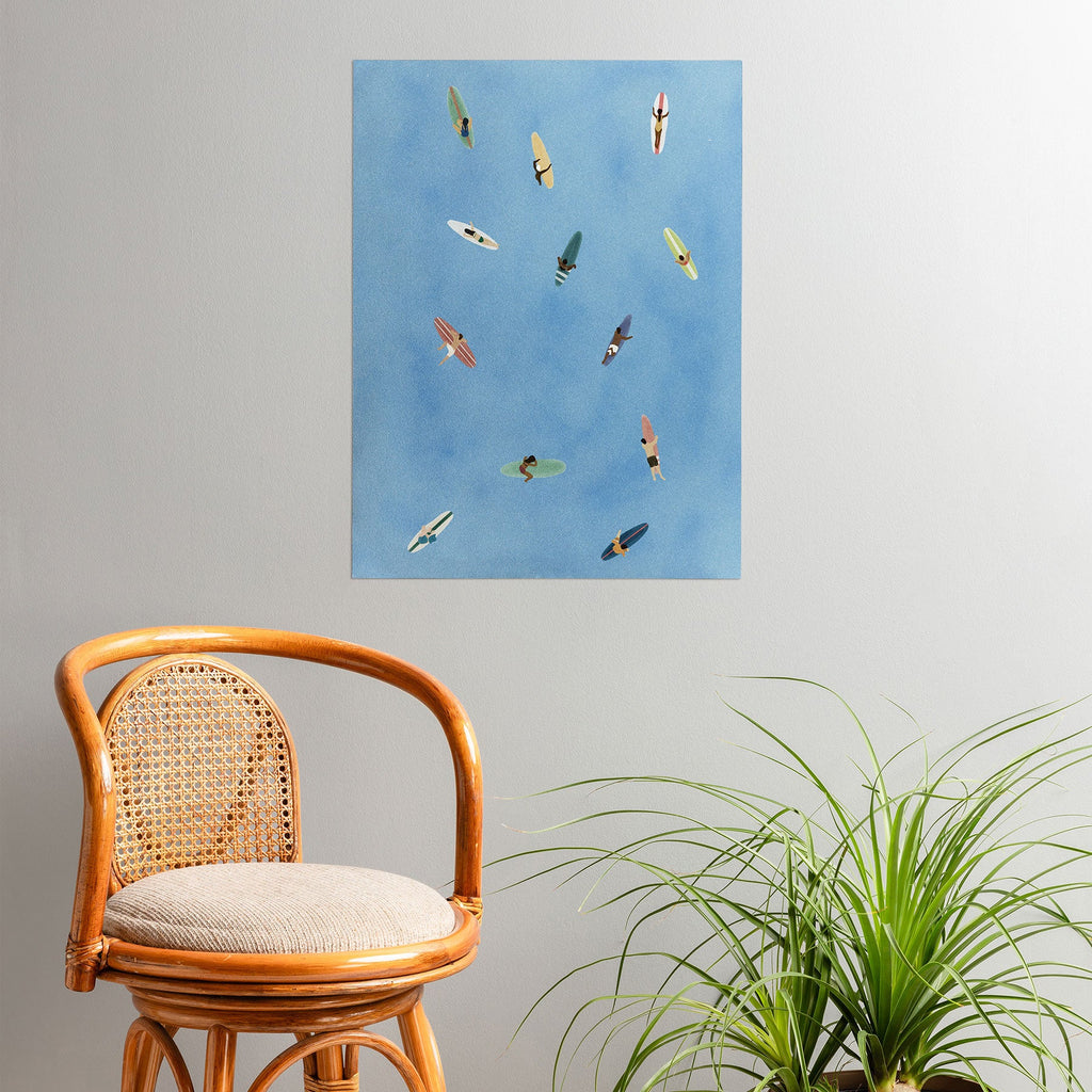 DENY Designs waiting wading surfers Poster