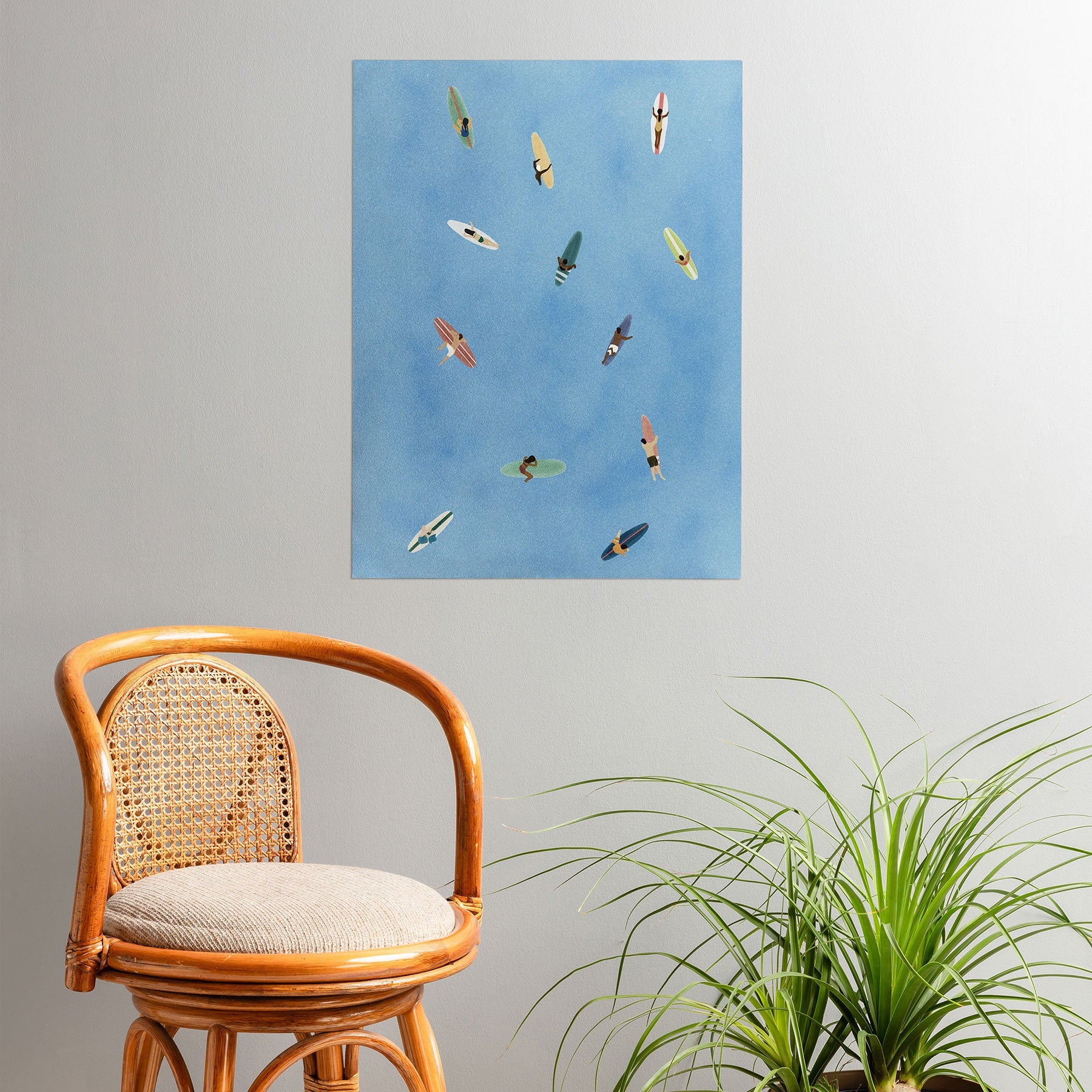 DENY Designs waiting wading surfers Poster