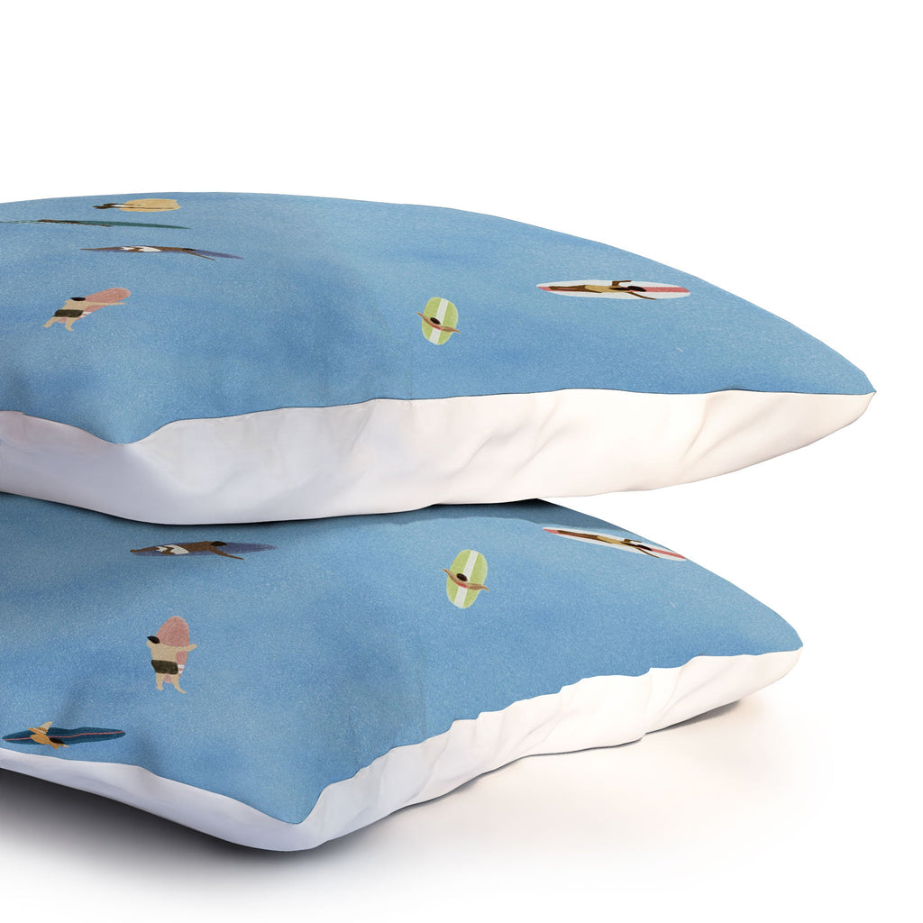 DENY Designs waiting wading surfers Pillow Shams