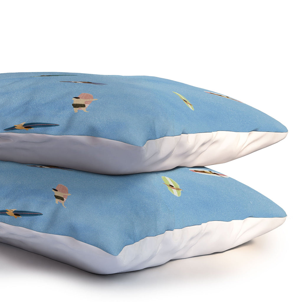 DENY Designs waiting wading surfers Pillow Shams